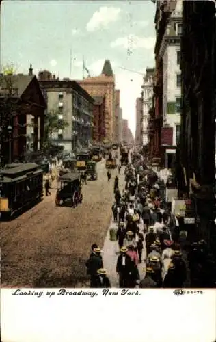 Ak New York City USA, Blick auf den Broadway