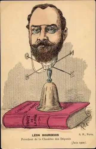 Künstler Ak Leon Bourgeois, Präsident der Abgeordnetenkammer
