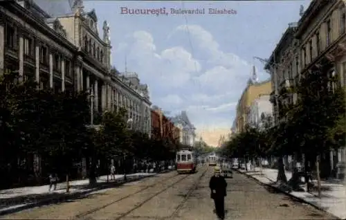 Ak București Bukarest Rumänien, Bulevardul Elisabeta