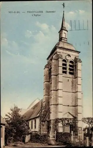 Ak Fienvillers Somme, Kirche
