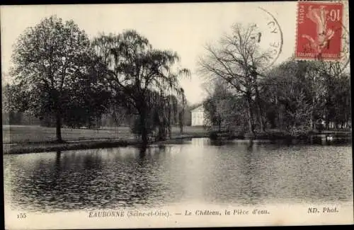 Ak Eaubonne Val d’Oise, Château, Pièce d´Eau