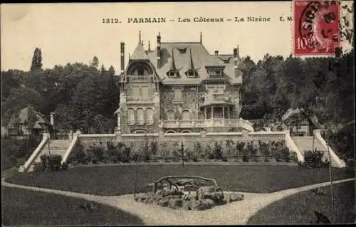 Ak Parmain Val-d’Oise, Les Côteaux, La Sirène