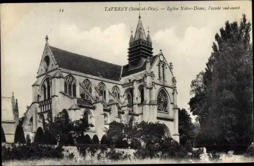 Ak Taverny Val d'Oise, Église Notre Dame