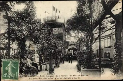 Ak Sannois Val d’Oise Terrasse du Père la Galette