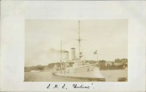 Foto Ak Deutsches Kriegsschiff S.M.S. Undine, Kaiserliche Marine