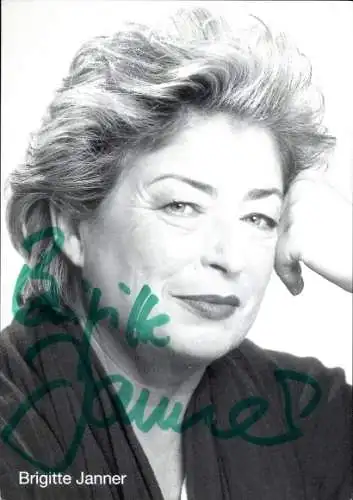 Ak Schauspielerin Brigitte Janner, Portrait, Autogramm