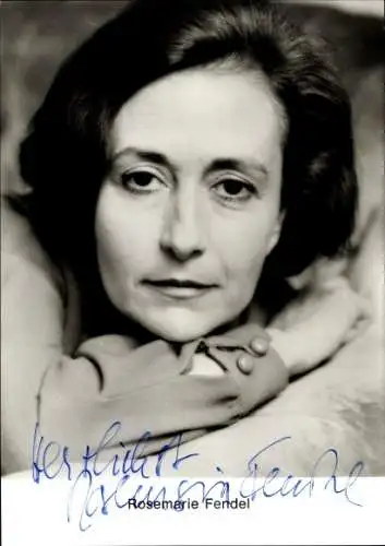 Ak Schauspielerin Rosemarie Fendel, Portrait, Autogramm