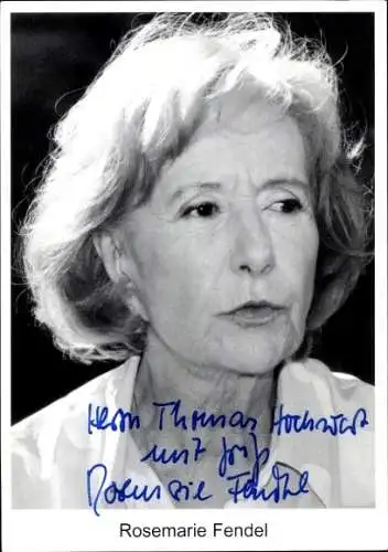 Ak Schauspielerin Rosemarie Fendel, Portrait, Autogramm
