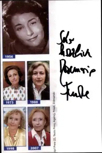 Ak Schauspielerin Rosemarie Fendel, Portrait, Autogramm