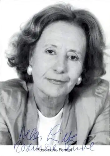 Ak Schauspielerin Rosemarie Fendel, Portrait, Autogramm