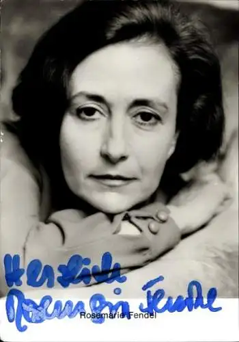 Ak Schauspielerin Rosemarie Fendel, Portrait, Autogramm