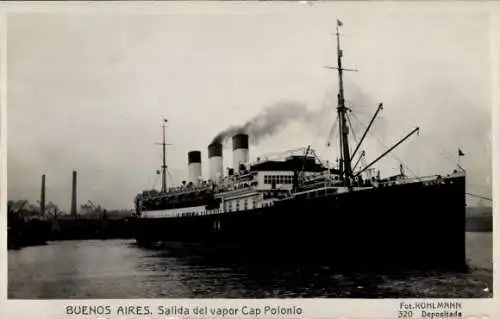 Ak Buenos Aires, Dampfschiff Cap Polonio, HSDG