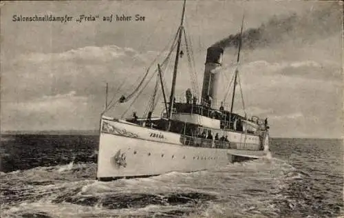 Ak Salonschnelldampfer Freia