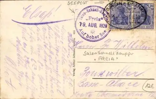 Ak Salonschnelldampfer Freia