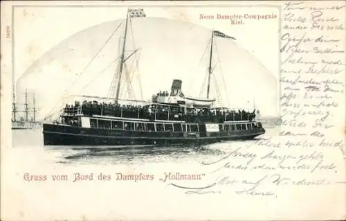 Ak Dampfer Hollmann, Neue Dampfer Kompanie Kiel