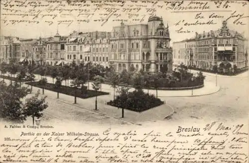 Ak Wrocław Breslau Schlesien, Kaiser Wilhelm-Straße