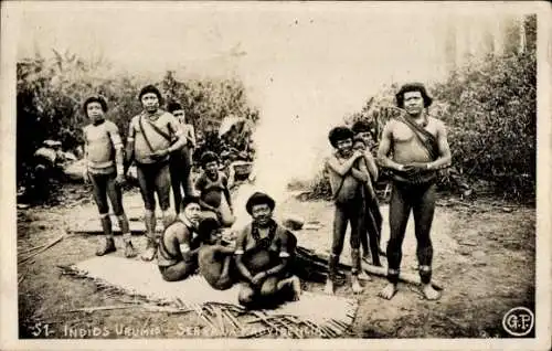 Foto Ak Südamerika, Indios Urumis, Serrada Providencia