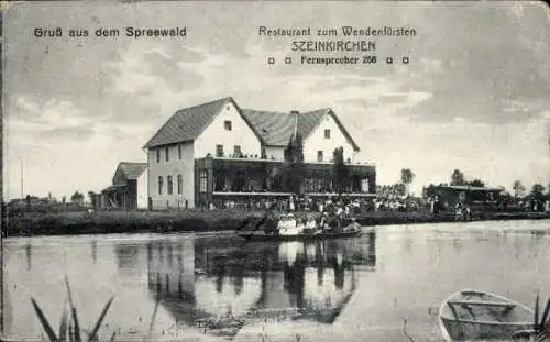 Ak Steinkirchen Lübben im Spreewald, Restaurant zum Wendenfürsten