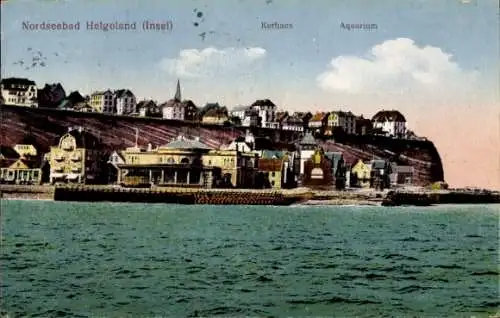 Ak Nordseeinsel Helgoland, Kurhaus, Aquarium