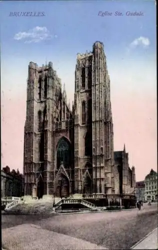 Ak Brüssel Brüssel, Saint-Gudule-Kirche