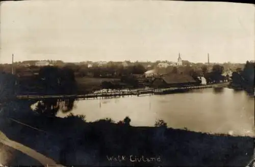 Foto Ak Valka Walk Livland Lettland, Panorama, See
