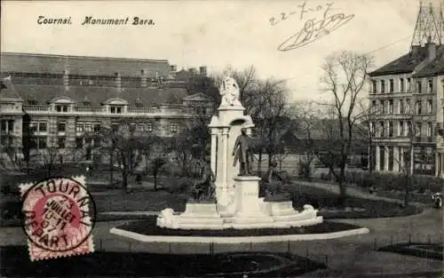 Ak Tournai Wallonien Hennegau, Monument Bara