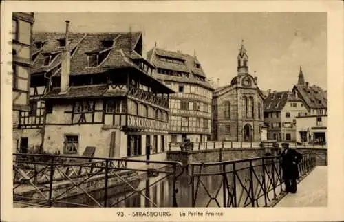 Ak Strasbourg Straßburg Elsass Bas Rhin, La Petite France, Fachwerkhäuser