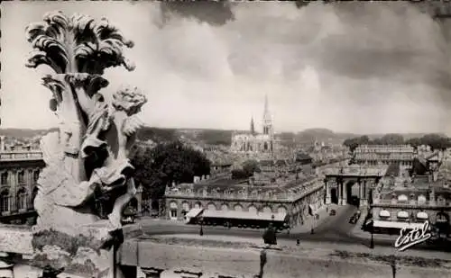 Ak Nancy Meurthe et Moselle, Arc de Triomphe, Kirche St-Epvre