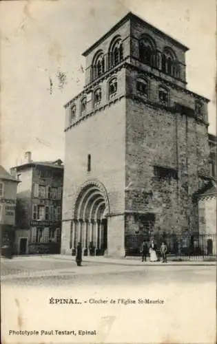 Ak Épinal Lothringen Vosges, Kirche St. Maurice, Glockenturm