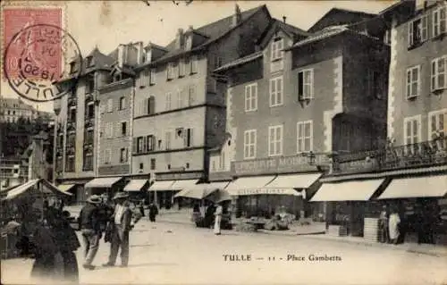 Ak Tulle Correze, Place Gambetta, Epicerie
