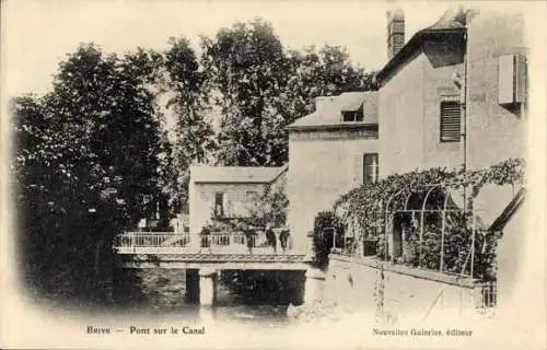 Ak Brive la Gaillarde Corrèze, Pont sur le Canal