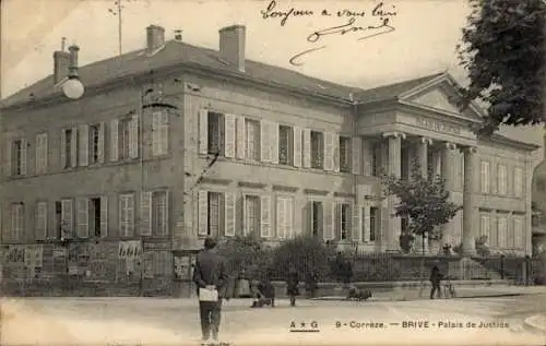 Ak Brive la Gaillarde Corrèze, Palais de Justice