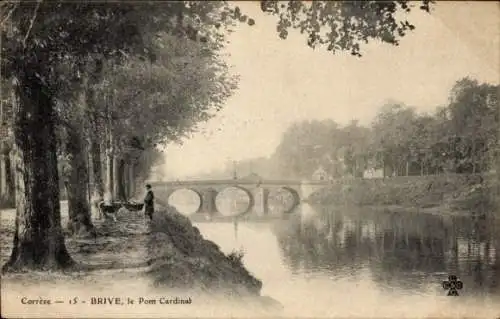 Ak Brive la Gaillarde Corrèze, Le Pont Cardinal