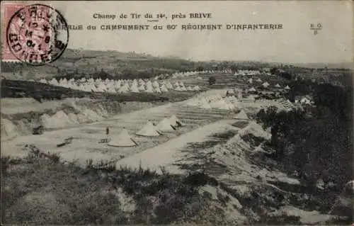 Ak Brive la Gaillarde Corrèze, Champ de Tir, Campement du 80 Regiment d'Infanterie