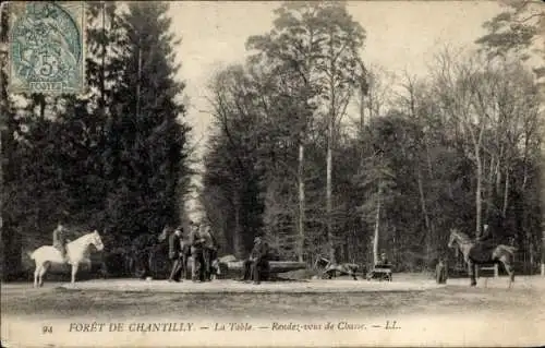 Ak Chantilly Oise, Foret de Chantilly, La Table, Rendez vous de Chasse
