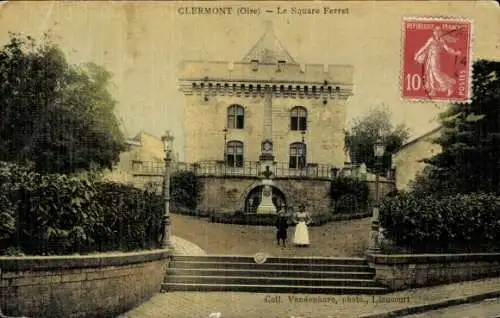 Ak Clermont Oise, Le Square Ferret