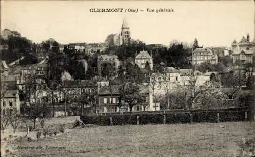 Ak Clermont Oise, Vue generale