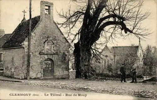 Ak Clermont Oise, Le Tilleul, Rue de Mouy