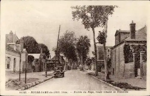 Ak Notre Dame du Thil Oise, Entree du Pays, Route venant de Beauvais