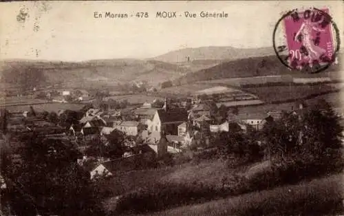 Ak Moux en Morvan Nièvre, Vue Generale