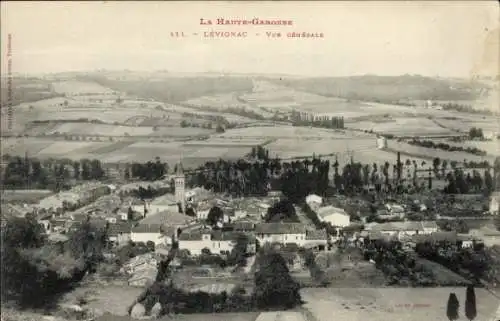 Ak Levignac Haute-Garonne, Vue Generale