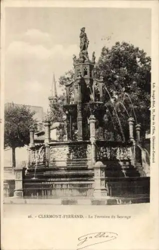 Ak Clermont Ferrand Puy de Dôme, La Fontaine du Sauvage