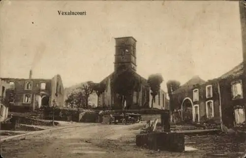 Ak Vexaincourt Vosges, Teilansicht, Trümmergebäude