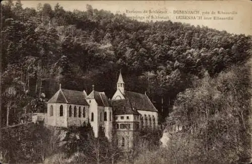 Ak Ribeauvillé Rappoltsweiler Elsass Haut Rhin, Maria Dusenbach, Wallfahrtskirche, Kloster