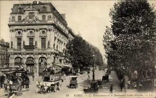 Ak Paris X, Renaissance und Boulevard Saint Martin