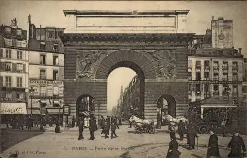 Ak Paris X, Porte Saint Martin