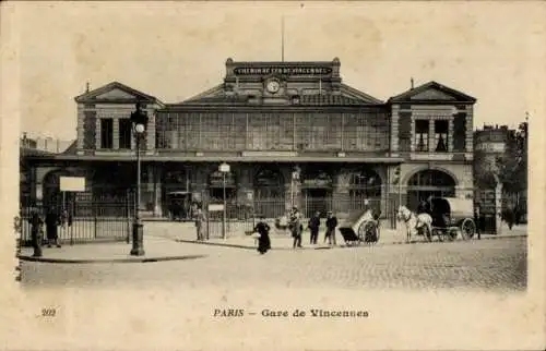 Ak Paris XI, Bahnhof Vincennes