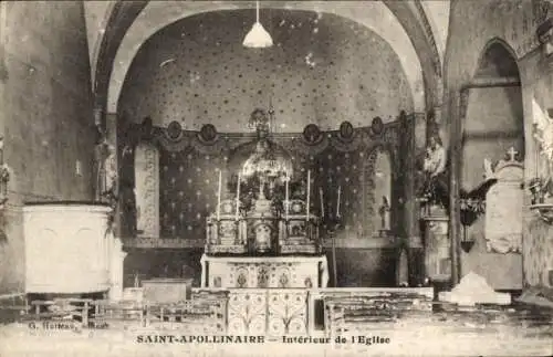 Ak Saint-Apollinaire Côte-d’Or, Kirche, Innenraum