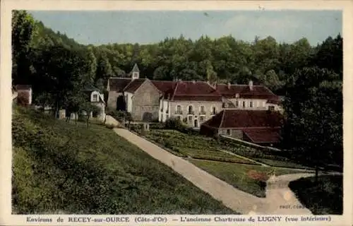 Ak Recey sur Ource Côte d'Or, L'ancienne Chartreuse de Lugny, vue interieure
