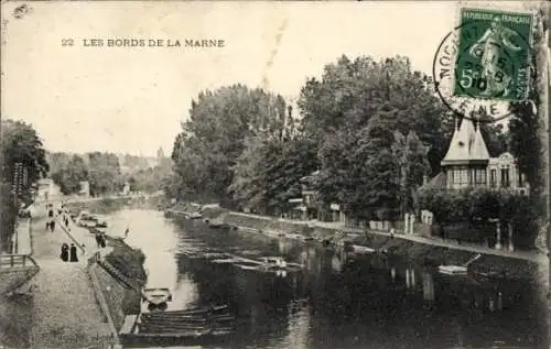 Ak Nogent sur Marne Val de Marne, Teilansicht, Ufer